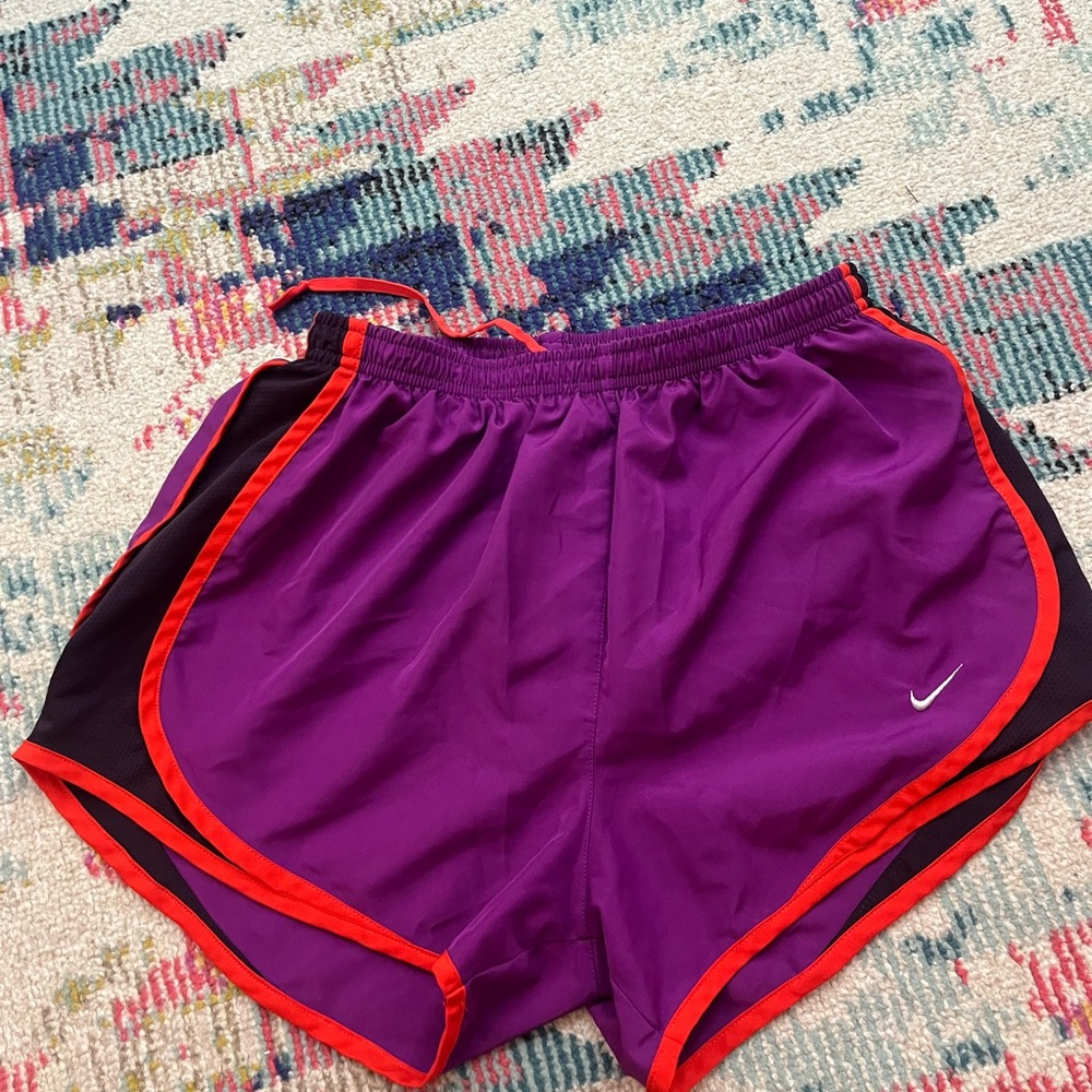 Nike Women's Athletic Shorts in Purple and Orange